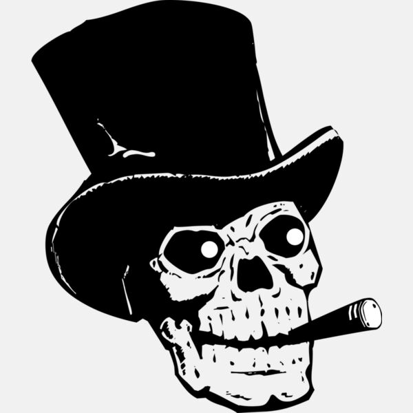 Johnny Automatic Skull With Top Hat and Cigar Thumbnail