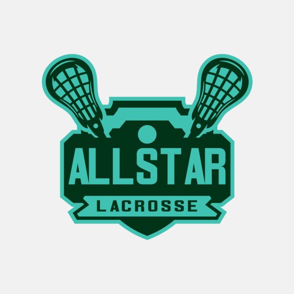 All stars Lacrosse Logo Template Thumbnail