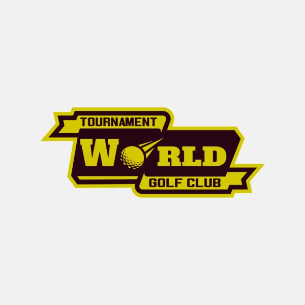 World Tournament Golf club logo template Thumbnail