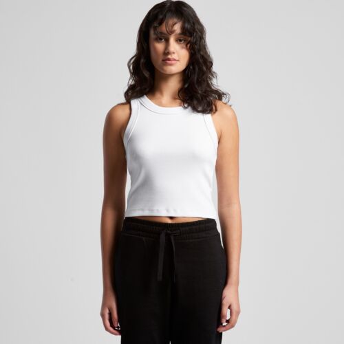 Womens Organic Rib Crop Tank Thumbnail