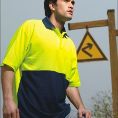HI-VIS POLY/COTTON POLO -SHORT SLEEVE Thumbnail