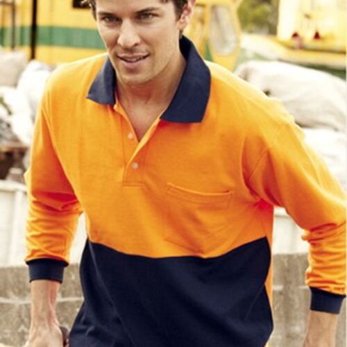 HI-VIS POLY/COTTON POLO -LONG SLEEVE Thumbnail