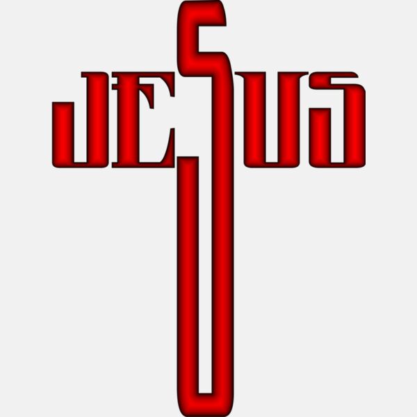 Jesus Cross Typography Crimson Thumbnail